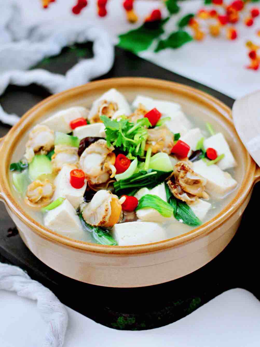 Seafood Fungus Tofu Soup recipe