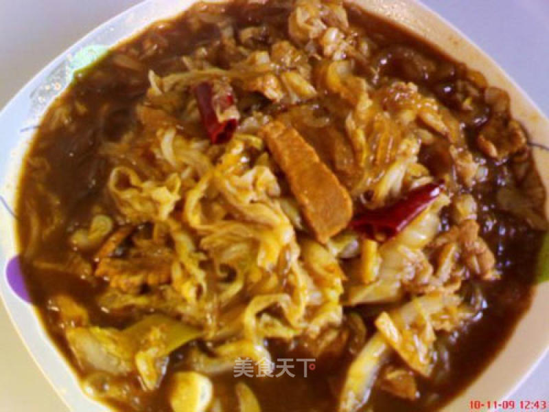 Hot and Sour Vermicelli Stewed Cabbage recipe