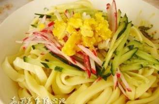 Sliced Noodles with Seasonal Vegetable Knife recipe