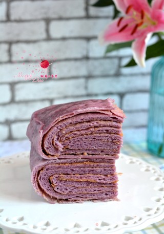 #trust之美#thousand-layer Purple Sweet Potato Hair Cake recipe