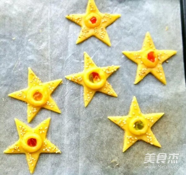 Colorful Star Sugar Butter Biscuits recipe