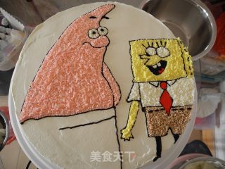 Spongebob and Pie Star Cake recipe