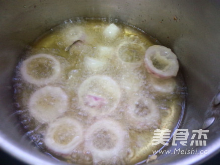 Fried Onion Rings and Squid Silk recipe