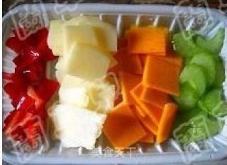 Stir-fried Rice Cake with Fruit and Vegetable recipe