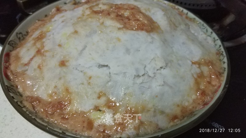 Steamed Mashed Taro with Minced Meat recipe