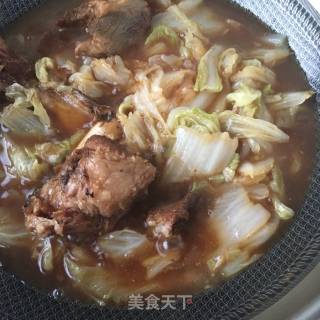 Stewed Cabbage with Sauce Sticks and Bones recipe
