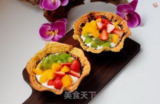 #四节baking Contest 和是爱吃节#fresh Cheese and Fruit Crispy Bowl recipe