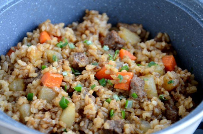 Curry Potato Beef Braised Rice recipe
