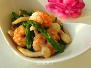 Shrimp, Asparagus, Crab Mushroom recipe