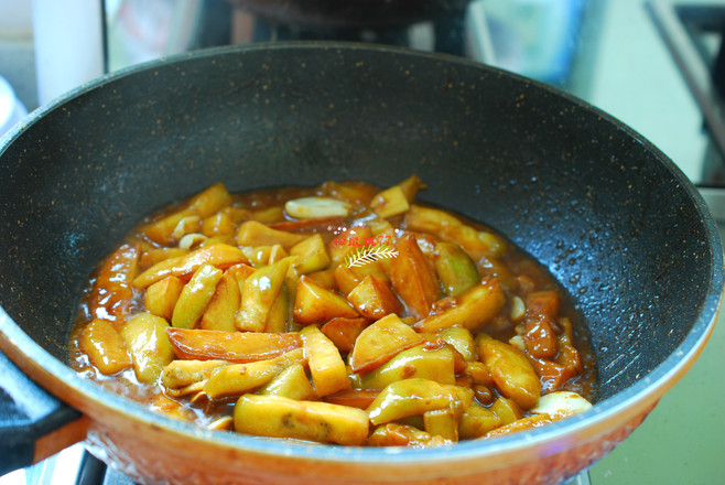 Stewed Potatoes with Eggplant recipe