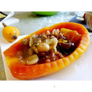 Papaya, Tremella, Lotus Seed Soup recipe