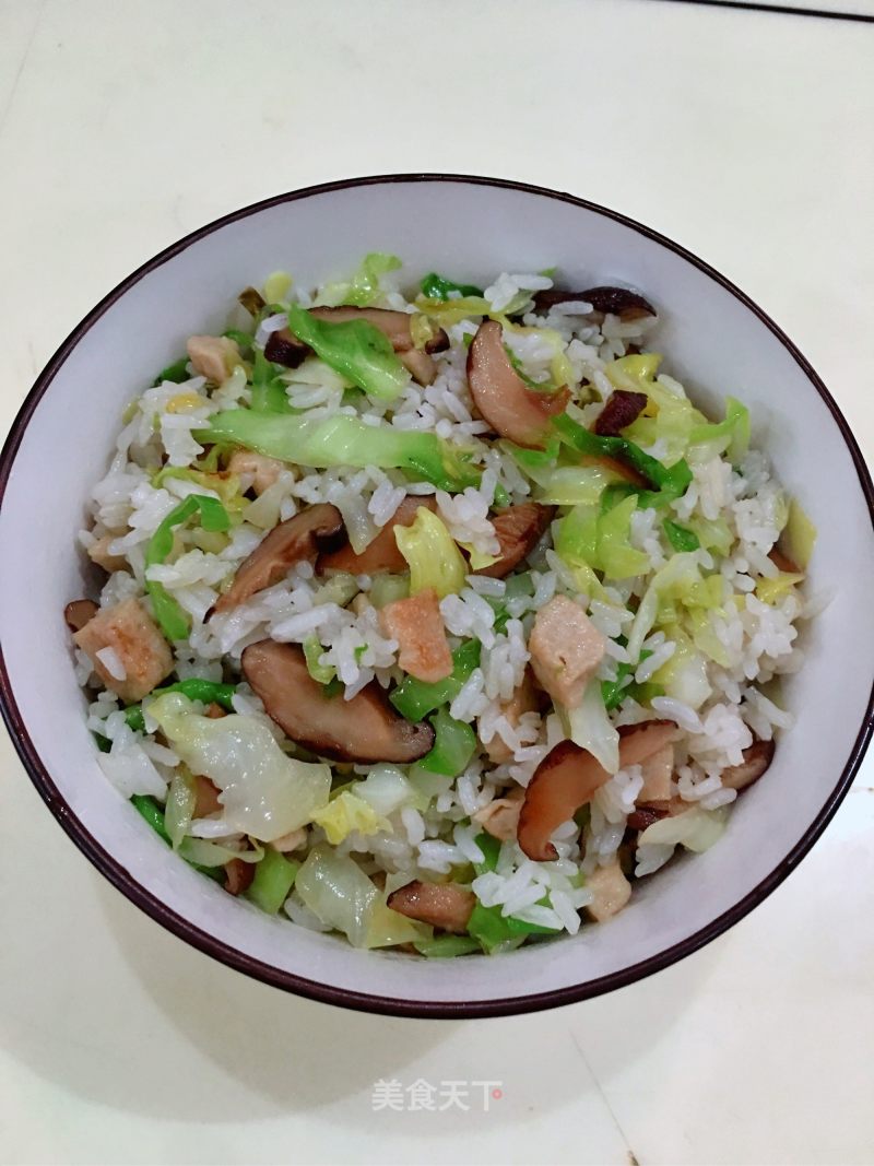 Meatloaf and Mushroom Fried Rice recipe