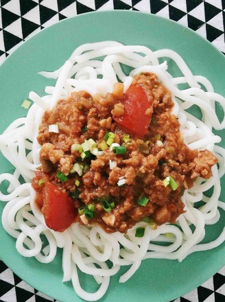 Noodles with Minced Meat and Mixed Vegetables