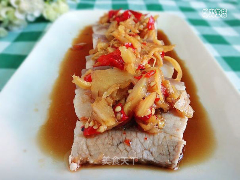 Relieve Greasiness and Eat Again-sour Purple Ginger and White Meat recipe