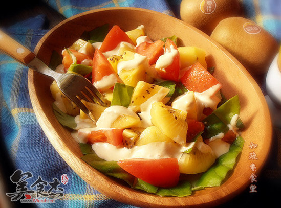 Vegetable and Fruit Warm Salad recipe