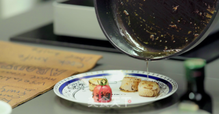 Seared King Scallop Pillars with Sweet Orange and Fennel Root Salad recipe