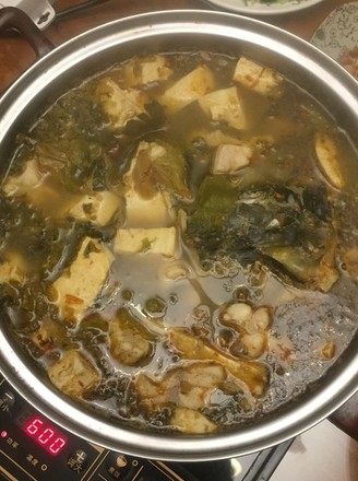Sauerkraut Fish Tofu Hot Pot recipe