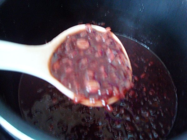 Purple Glutinous Rice and Red Bean Congee recipe