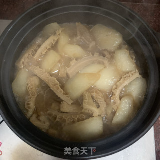 Braised Beef Tripe and Tendon with White Radish recipe