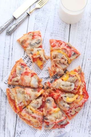 Vegetable Beef Pizza recipe