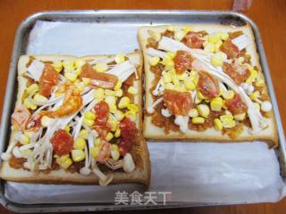 [diy New Orleans Bbq Pizza] Produced by Xiaowenzi~~[chicken Toast Pizza] recipe