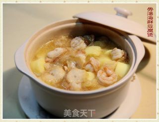 Fume-free Low-carbon Private Dish "bone Soup Seafood Tofu Pot" recipe