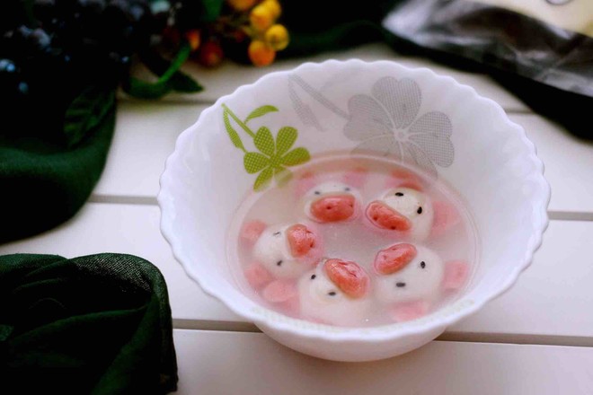 Pink and Tender Pig Glutinous Rice Balls recipe