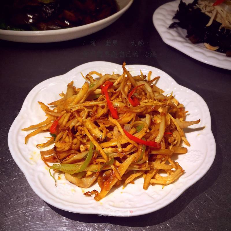 #trust之美#shredded Chicken and Pleurotus Eryngii recipe