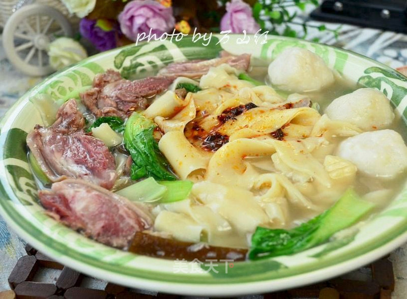 Mutton Soup Fish Ball Noodle recipe