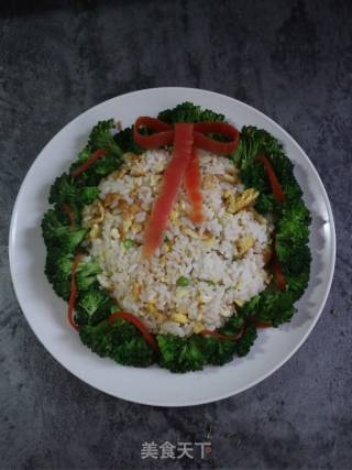 Christmas Garland Fried Rice recipe