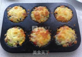 Colorful Baked Fried Rice recipe