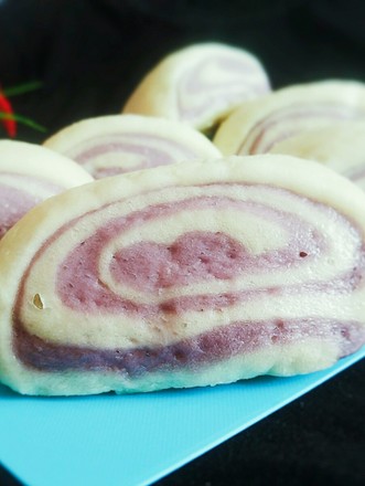 Two-color Purple Sweet Potato Steamed Buns recipe