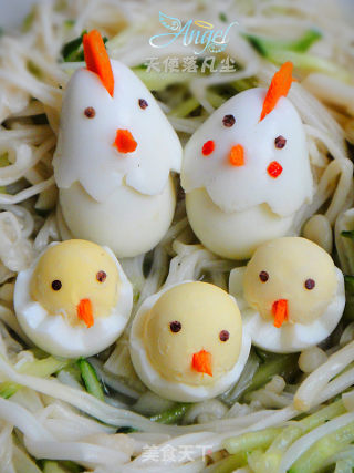 Happy Little Chicken Family-enoki Mushroom recipe