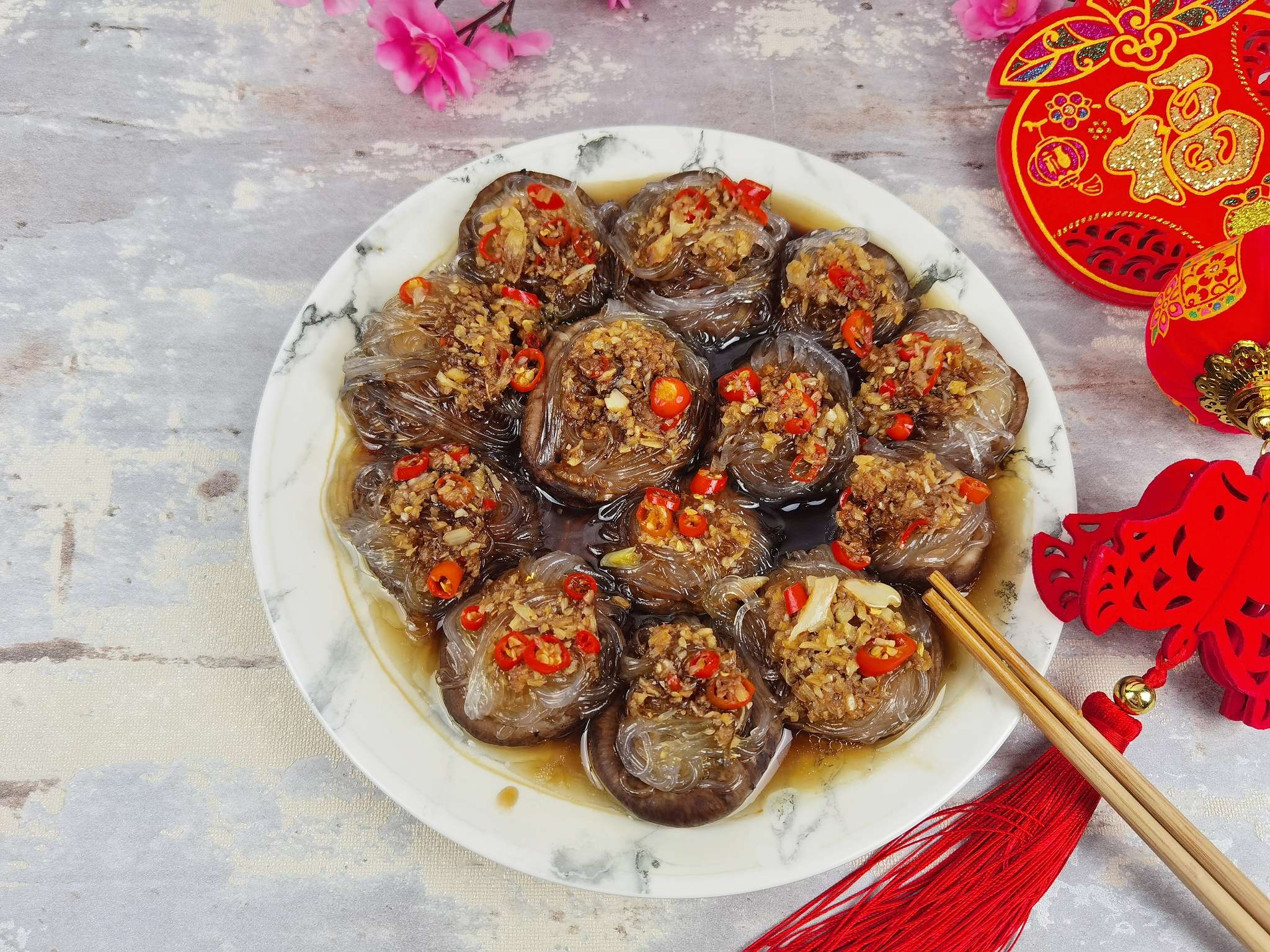 New Year's Eve Dinner-reunion Round Shiitake Mushroom Fans, Shiitake Mushrooms Do This, recipe