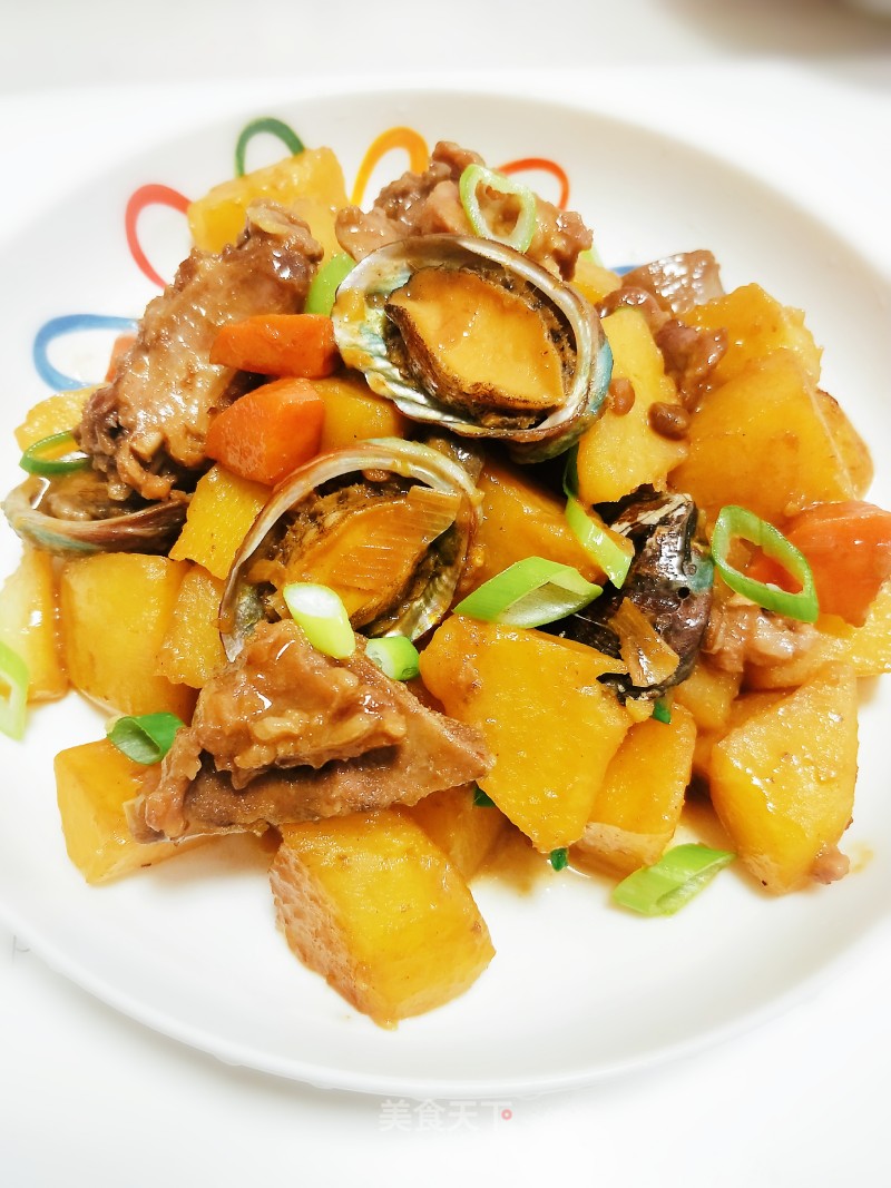 Braised Pork Ribs and Abalone with Potatoes recipe
