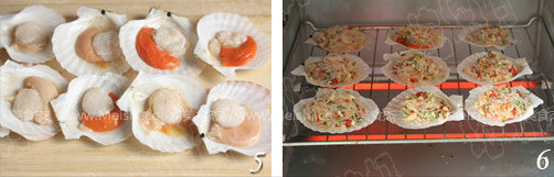 Grilled Scallops with Chopped Pepper and Garlic recipe