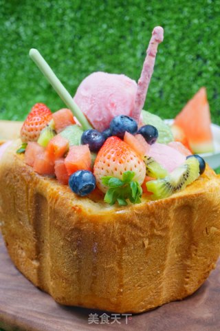 #柏翠大赛# Fruits of Midsummer~ Ice Cream Toast recipe