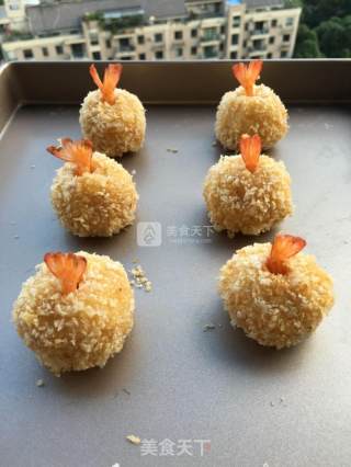 #aca烤明星大赛#roasted Potatoes and Shrimp Balls recipe