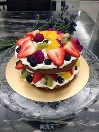 Fruits and Flowers Naked Cake recipe