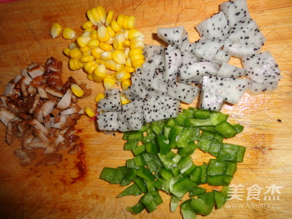 Dragon Fruit Fried Rice recipe