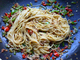 Double Pepper Pork Noodles recipe