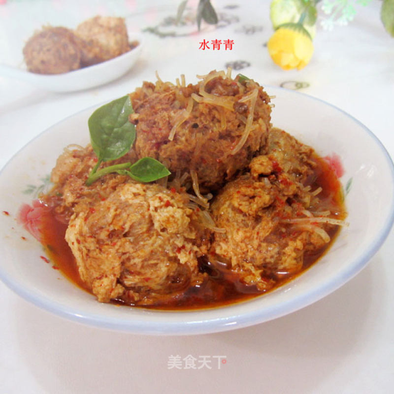 Fish-flavored Vermicelli Lion Head recipe