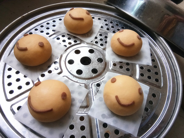 Smiley Sweet Potato Buns recipe