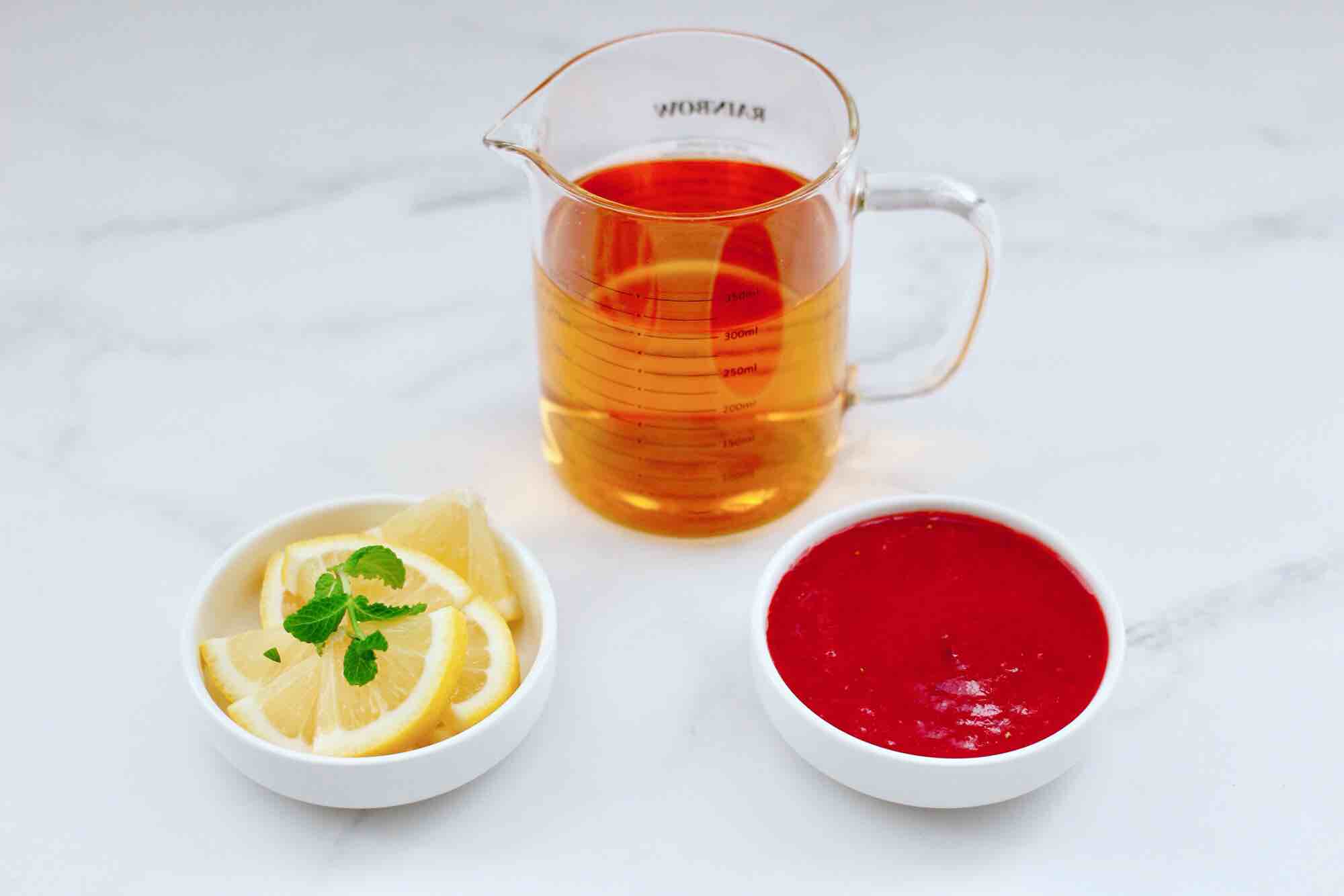 Cranberry Strawberry Flower Tea Drink recipe