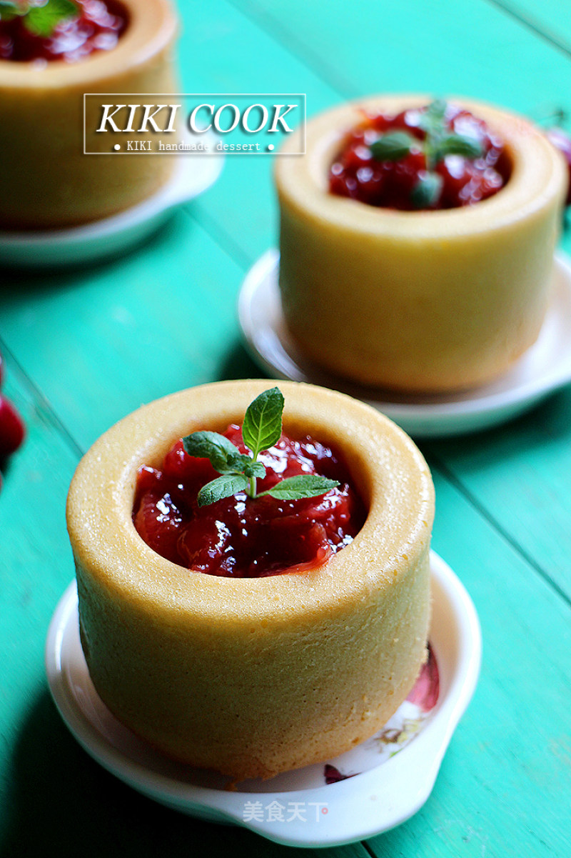 #aca Fourth Session Baking Contest# Making An Erotic Cherry Cake Cup (with Cherry Jam) recipe