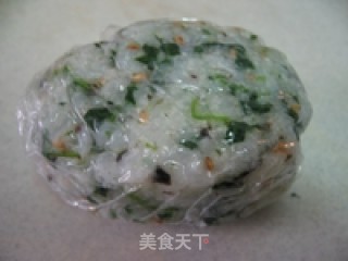 Fancy Rice Balls-pan-fried Spinach Rice Balls recipe