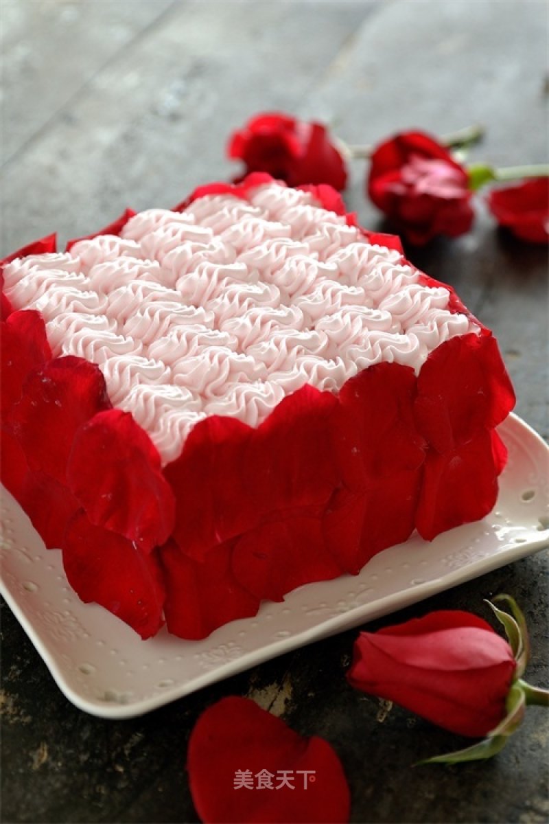 [tomato Recipe] Rose Valentine's Day Cake-it's Better to Send A Rose Cake Than A Rose recipe