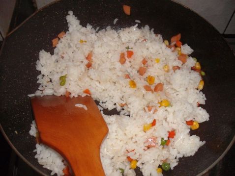 Mixed Vegetable Egg Fried Rice recipe