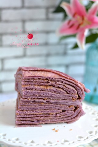 #trust之美#thousand-layer Purple Sweet Potato Hair Cake recipe