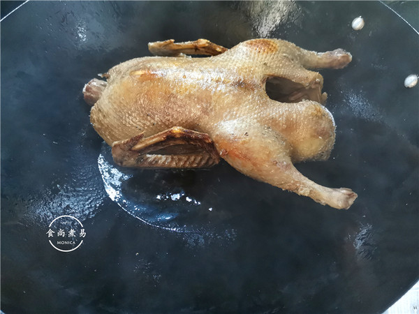 Fried Braised Big Duck recipe